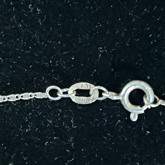 Sterling Silver Birthstone Girl/Boy Pendant~CZ & August Green Oval Stone - Picture 5 of 5